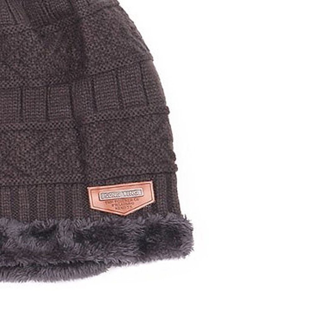 Diona J Women Charcoal Gray Golf Fur Trim Ponytail Beanie Ski Hat Cap  Beanie